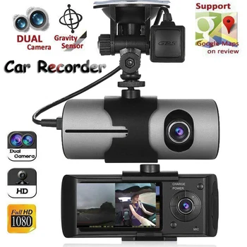 

1 Set Driving Recorder Camera 2.7 Inch HD Driving Camcorder Dual Lens Reversing Parking Monitor Recorder Touch Screen Car Dvr A3