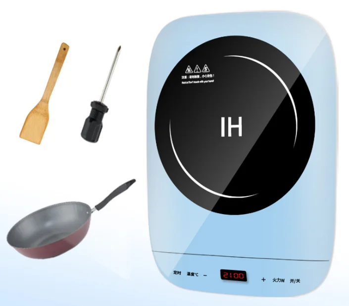 blue wok set DMWD, электрическая многофункциональная индукционная плита, горячий горшок, плита для жарки, умная, высокая мощность, энергосберегающая плита, кухонная посуда, ЕС - Цвет: blue wok set