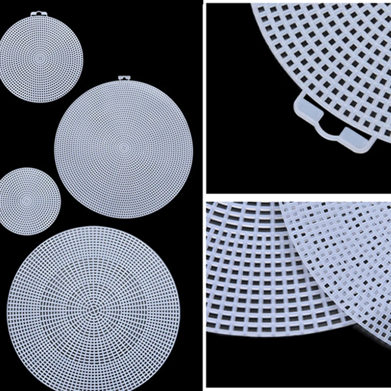 Round Mesh Cloth Thread Hook Bag Rug DIY Handcraft Bags Latch Hook Supplies Hand Knitting Accessories Crafts Grid Sheet craft supplies