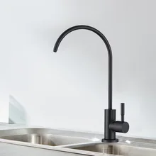 Deck Mounted 304 Stainless Steel Black Kitchen Faucets Direct Drinking Tap Single Handle Water Purifier Faucet Use for Sink