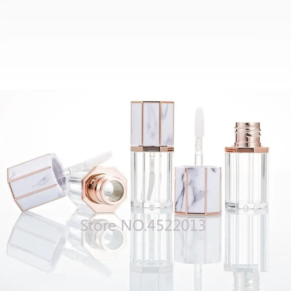 

10/30/50pcs Octagonal Marble Lip Gloss Bottle Empty Refillable Makeup DIY Lip Glaze Tube Cosmetics Container Shell Packaging