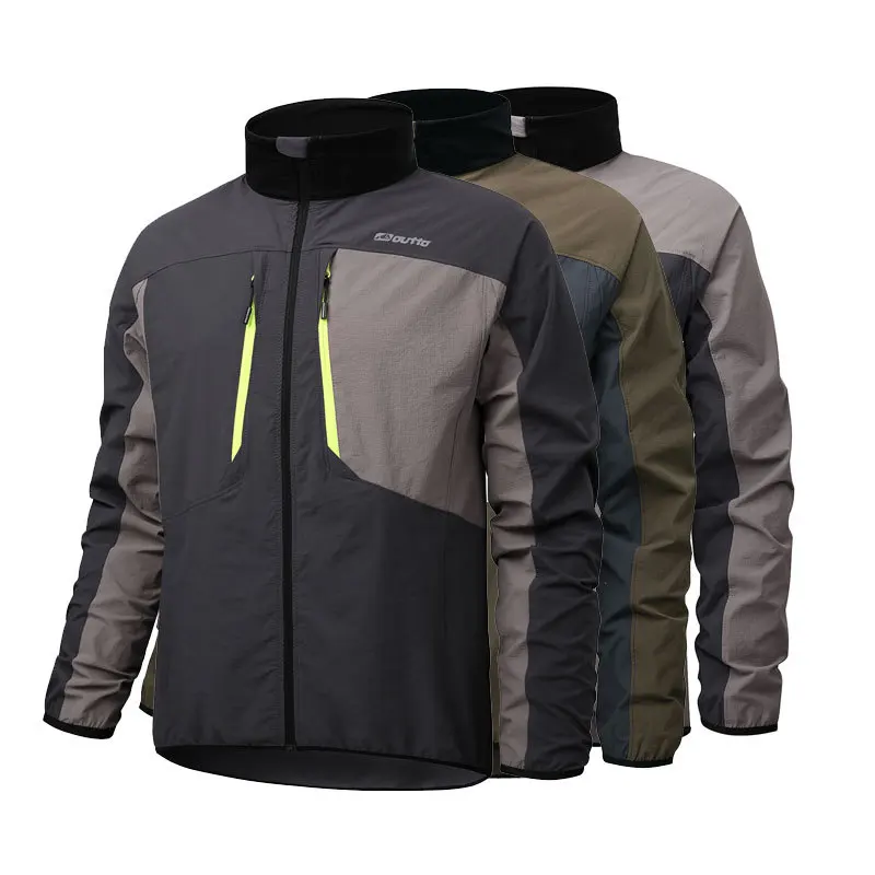 

Outdoor Breathable Lightweight Anti-Spillage Reflective Zipper Skin Dust Coat #150013