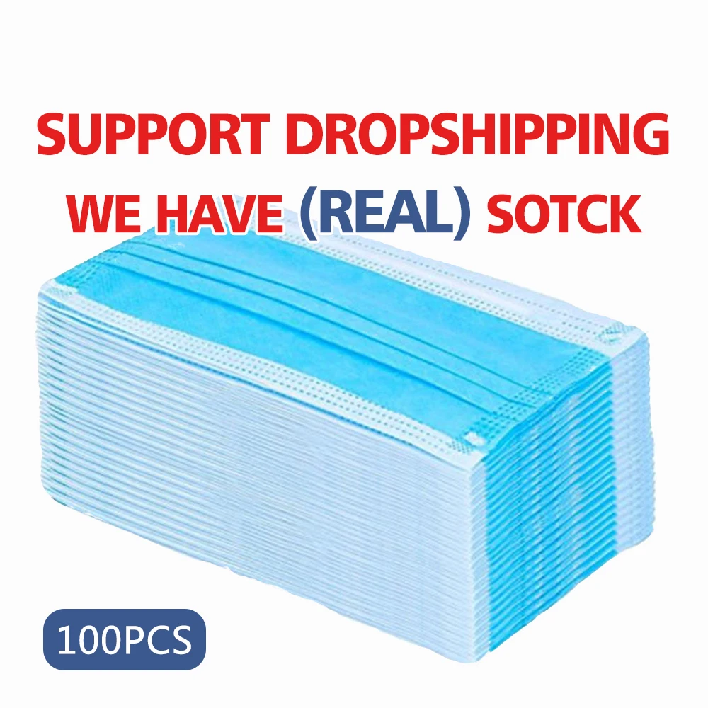 

10/50/100pcs Face Mouth Anti Virus Mask Disposable Protect 3 Layers Filter Dustproof Earloop Non Woven Mouth Masks DROPSHIPPING