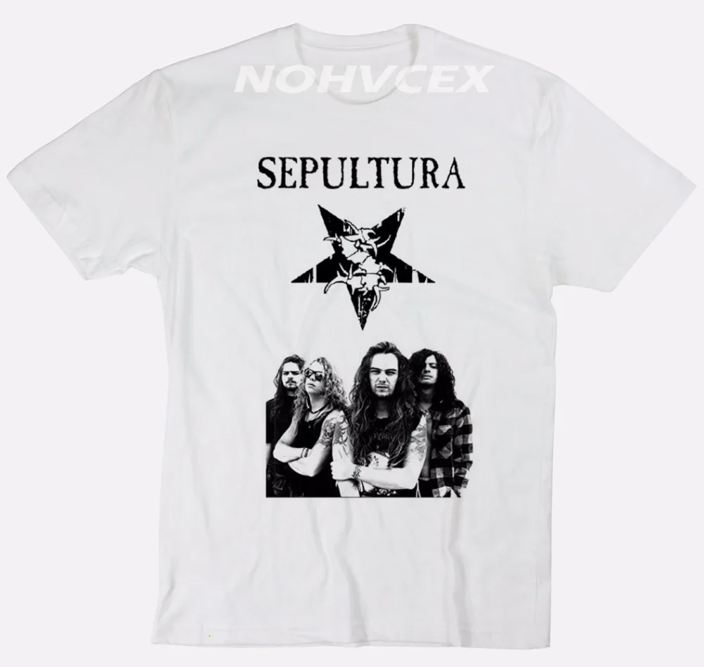 New SEPULTURA Metal Rock Band Men's Black T-Shirt Tee Shirts Casual Short Sleeve |