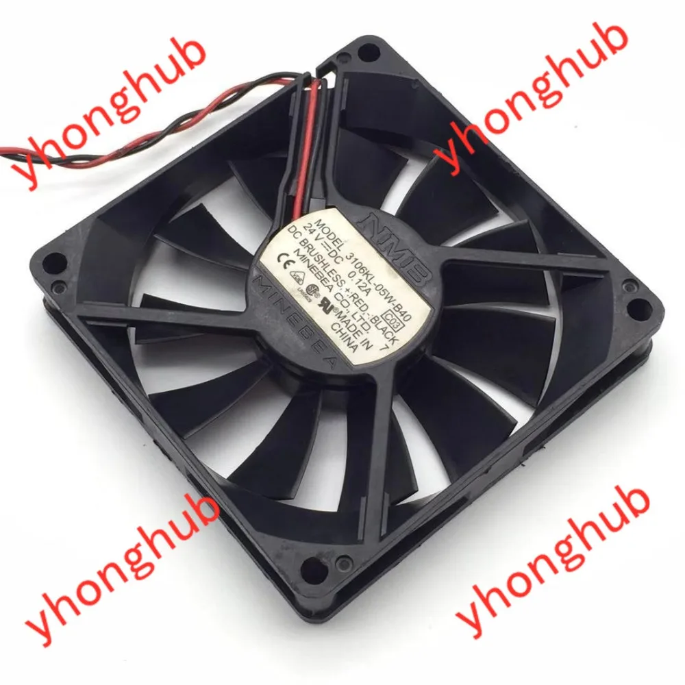 NMB-MAT 3106KL-05W-B40 C03 DC 24V 0.12A 2-проводной 80x80x15mm вентилятор охладителя сервера