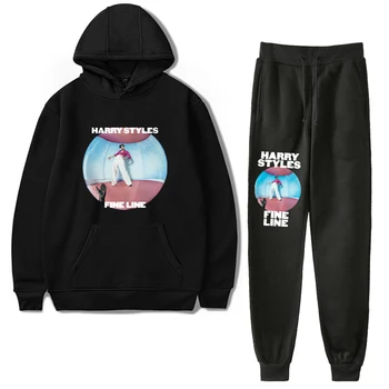 

2 Piece Set Suit Harry Styles Hoodie Sweatshirt Tracksuit Trousers Pants Women Pink Hoodie Mens sweatshirt Winter Harajuku Shirt