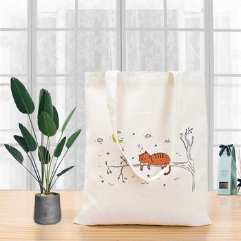 

No Theme Series Print Canvas Handbag Washable Tote Bag Daily Use Shopping Bag Reusable Eco Bag Recycle Bag