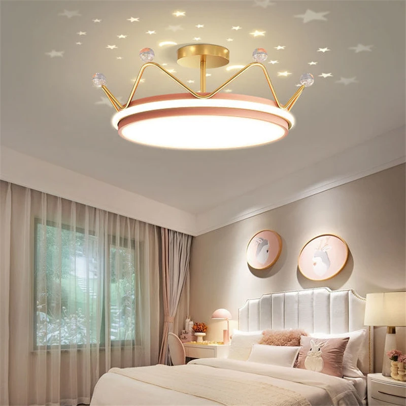 Acrylic Star Moon Ceiling Light Fixture Kids Room Lamp LED Baby Bedroom  Light