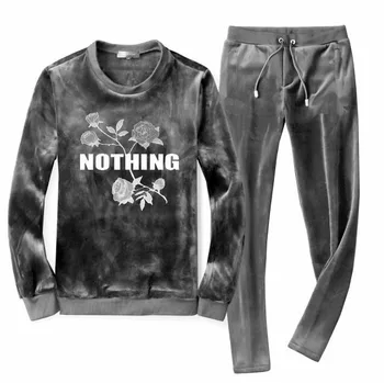 

Men's Velour Velvet Sport Sweatshirt Tracksuit Track Suit Outwear 2PC Jacket Coat Pants Trousers Sets Outfits Floral Flower