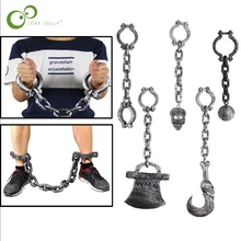 Реквизит для Хэллоуина пластиковые наручники Косплей игрушка «кандалы заключенного» до наручников скобы для детский для ребенка для мальчика приколы игры ZXH