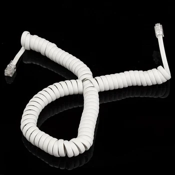 

2m After stretching Telephone Handset Cord Telephone Handset Cable Coiled Phone Extension Curly Spring