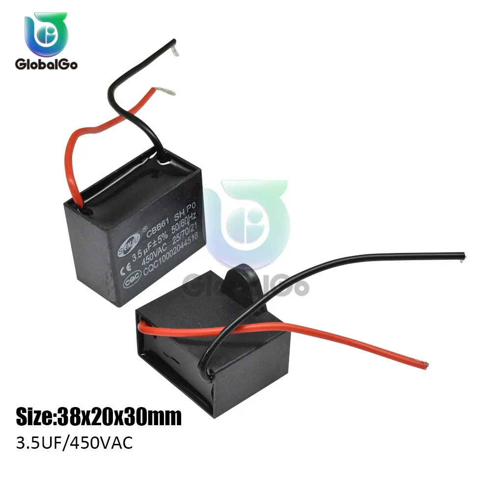 3.5UF 450VAC CBB61 игрушка конденсатор моторного двигателя, начиная с постоянной ёмкости, универсальный конденсатор переменного тока конденсатор вентилятора 450VAC 1 мкФ 1,2 мкФ 1,5 мкФ 2 мкФ 2,5 мкФ 3 мкФ 3,5 мкФ 4 мкФ 4,5 мкФ 6 мкФ - Цвет: 3.5UF 450VAC
