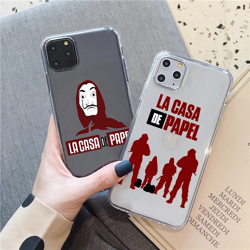 Чехол для телефона с надписью LA CASA DE PAPEL iPhone SE 7 8 Plus ТВ-сериала бумажный дом XR XS 12pro