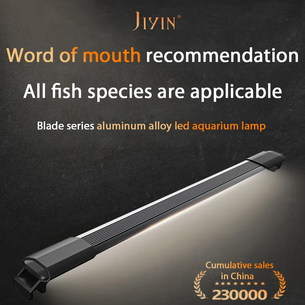 

JIYIN Ultra thin aquarium lighting LED lamp aquarium lamp waterproof diving suitable for small aquarium bracket sucker 8-46cm