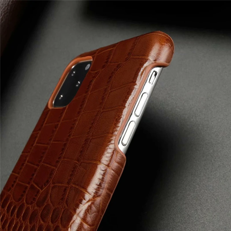 Роскошный чехол для телефона из натуральной кожи Apple iPhone 11 Pro Max с крокодиловым