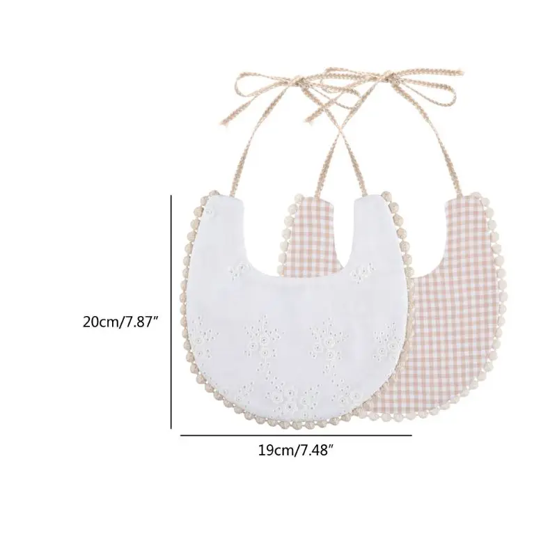 1Pcs Newborn Cotton Bibs Baby Girls Saliva Towel Toddler Feeding Burp Cloths Bandana Scarf Double-sided