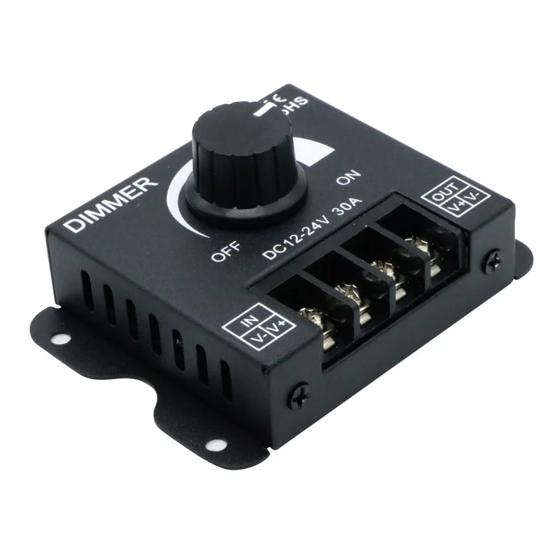 

SZYOUMY 30A LED Dimmer DC 12V 24V 360W Adjustable Brightness Lamp Bulb Strip Driver Single Color Light Power Supply 5050 3528