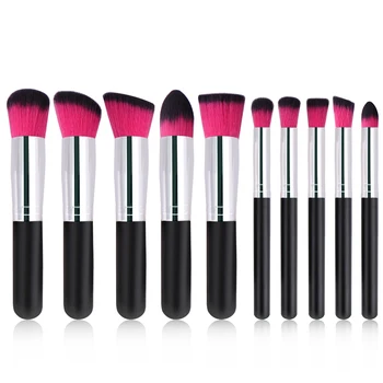 

10 Pcs Makeup Brushes Set Cosmetics Makeup Tool Powder Eyeshadow Cosmetic Set Mini Black Red