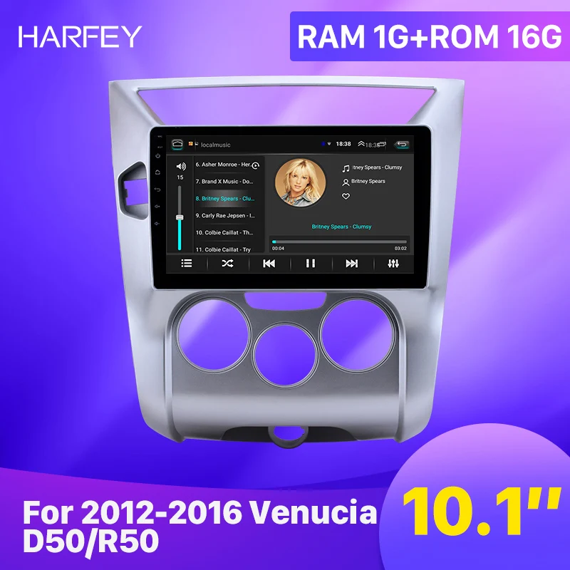 

Harfey car GPS Radio Android 9.1 10.1 inch for 2012 2013-2016 Venucia D50/R50 With HD Touchscreen support Carplay Backup camera
