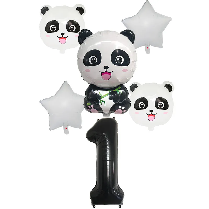 Носки для малышей с милым рисунком панды Фольга шары набор Беби Шауэр Детский игрушки детский наряд для дня рождения лес вечерние панды, звезд и 0-9 шара с цифрой Декор - Цвет: W1
