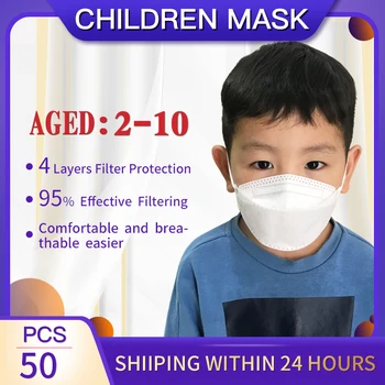 

5/10/20/50 PCS KN95 Mask for Children Dust Mask child Face Mouth Mask Non-woven 4-Layers Anti-fog Breathable 95% Filtration