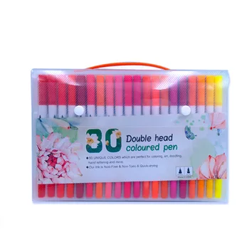 

80 colors/set water-color brush for acrylic painting Drawing Paint brush Double-Headed water color Marker pen set Art supplies