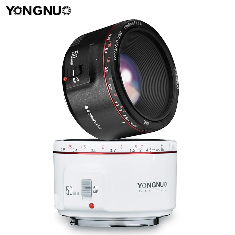 Yongnuo YN 50mm F/1.8 AF/MF groot diafragma autofocus lens voor Canon EF Mount EOS camera LF651