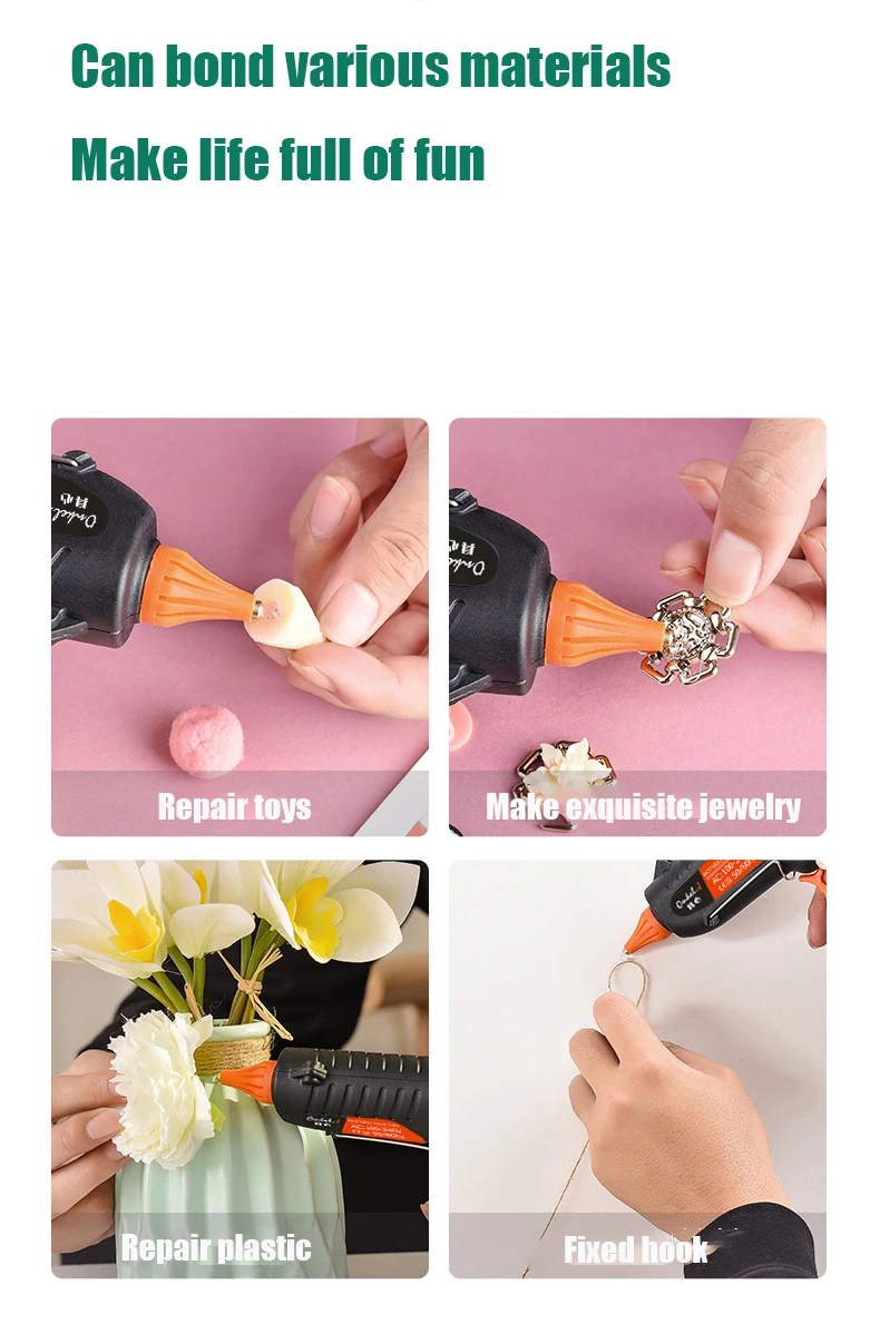 100W 150W  Hot Melt Glue Gun  for Home DIY Industrial Manufacture Use 11mm Glue Sticks Pure copper nozzle
