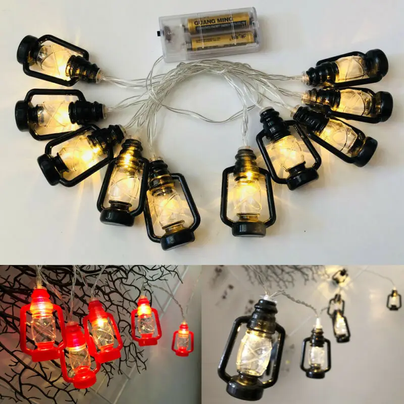 10 Led Retro Energy-saving Lantern Shape LED Fairy String Lights Home Decoration Ramadan and Eid Islam | Лампы и освещение