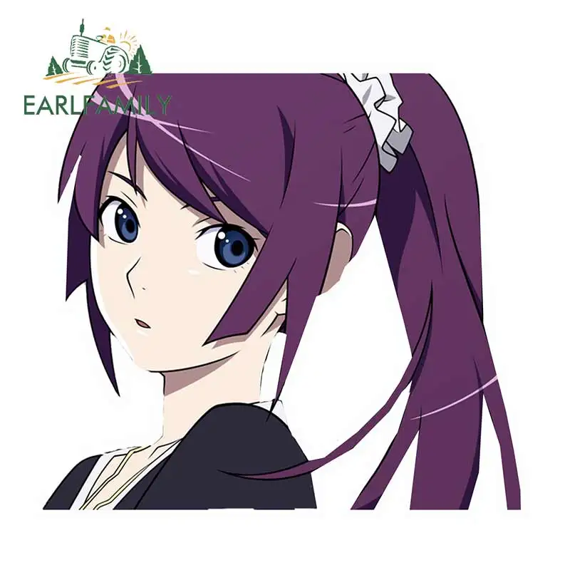 EARLFAMILY 13 см x 11 9 для Senjougahara Hitagi Bakemonogatari PKN Peeking Автомобильная Наклейка виниловая