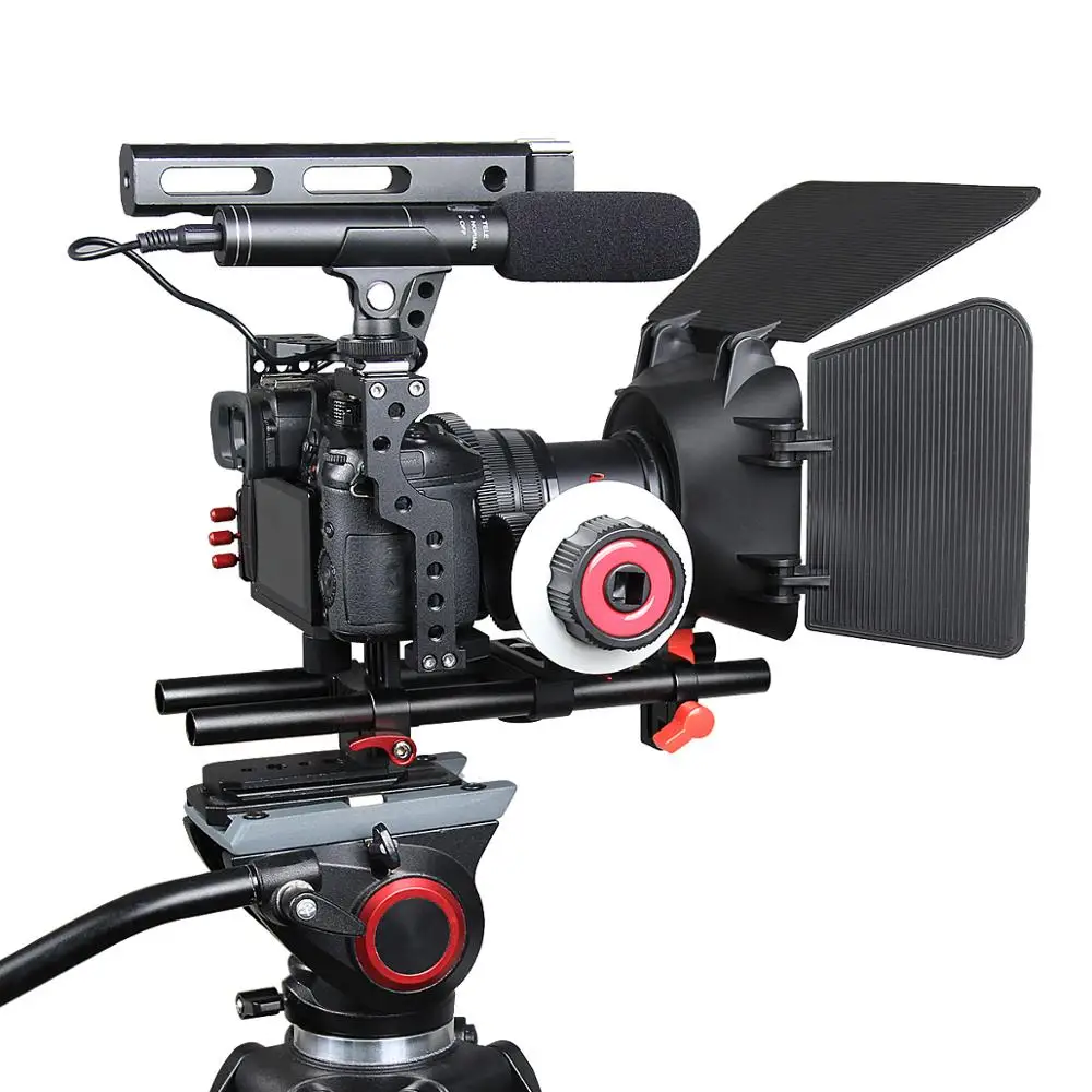 Профессиональный ручной DSLR Камера видео клетка стабилизатор комплект + Приборы