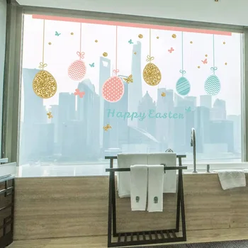 

HAPPY EASTER Wall Sticker Home PVC Self-adhesive Decoration for Party Festival