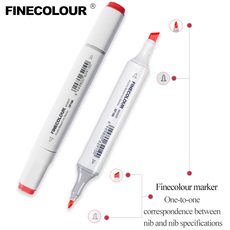 Finecolour EF103 Art Marker 240 Colors Professional Twin Tips Soft Head  Brush Alcohol Ink Oily Markers Comic Design Art Supplies - AliExpress