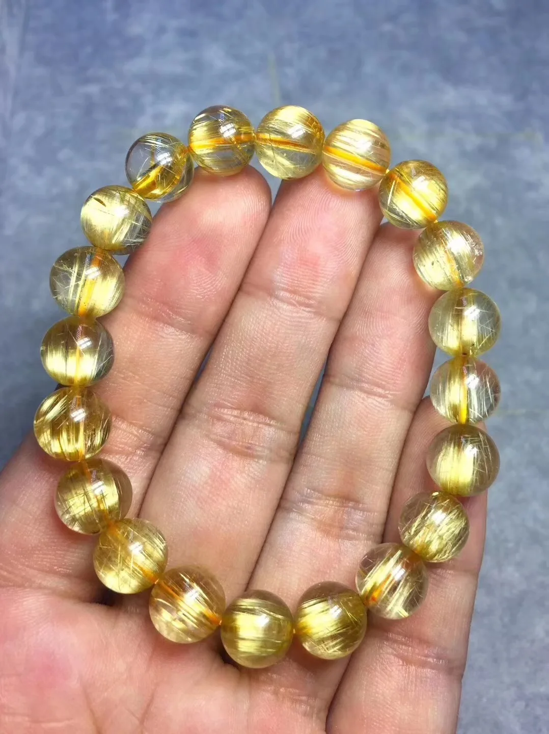 

Natural Rutile Bracelet Ornament Crystal Thorough Autologous Golden Board Modeling Simple And Elegant Delicacy Glorious