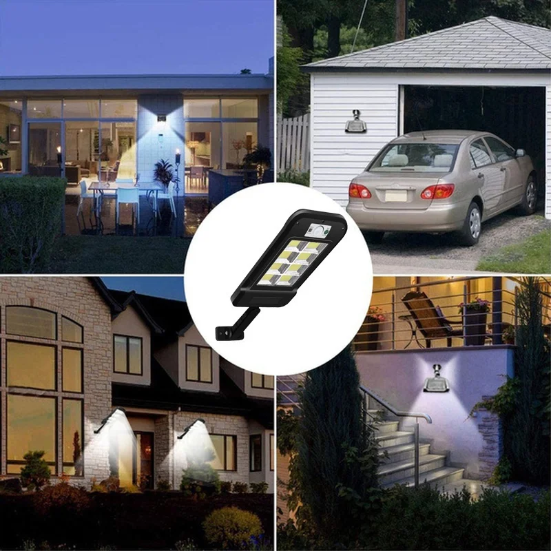 solar lights outdoor 48/60 COB Solar Street Light Outdoor Wall LED Lamp Waterproof PIR Motion Sensor Lantern with Remote Control for Garden Courtyard solar panel lights