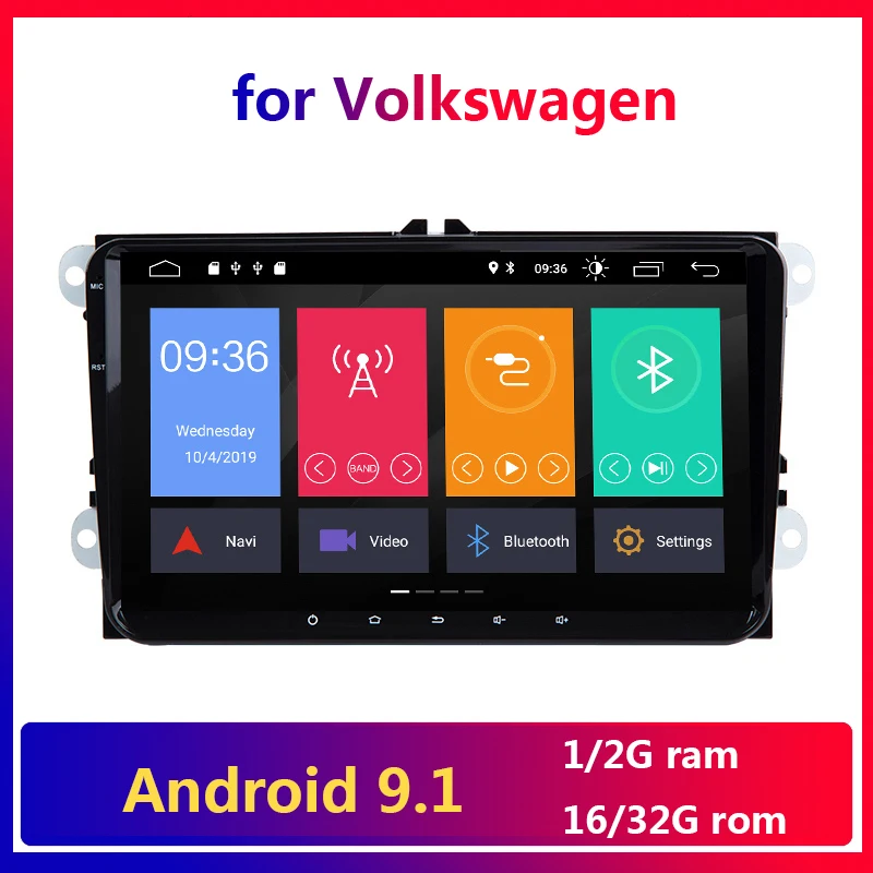 Мультимедийная магнитола для VW/Volkswagen/Golf/Polo/Tiguan/Passat/b7/b6/leon/Skoda/Octavi 9 дюймов Android 1 GPS BT