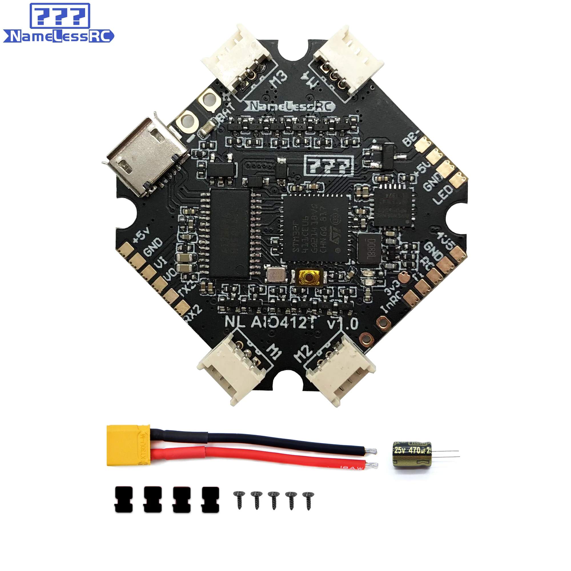 NameLessRC AIO412T F4 AIO(F411+ 12A ESC) 2-4S HV DShot600