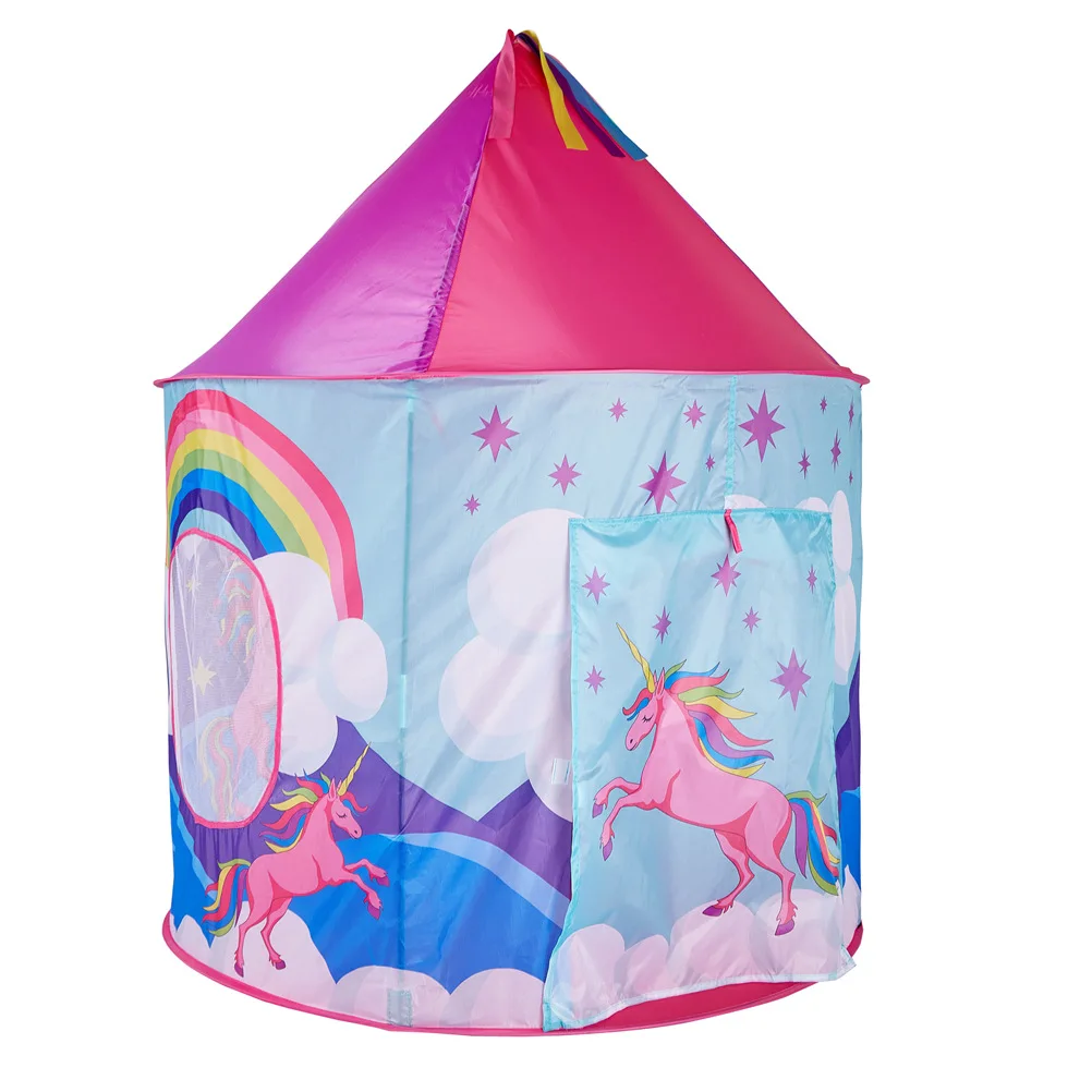 Cross Border KID'S Tent Mongolian Yurt Cartoon Unicorn Animal Rainbow Star Castle Princess Game Toy House