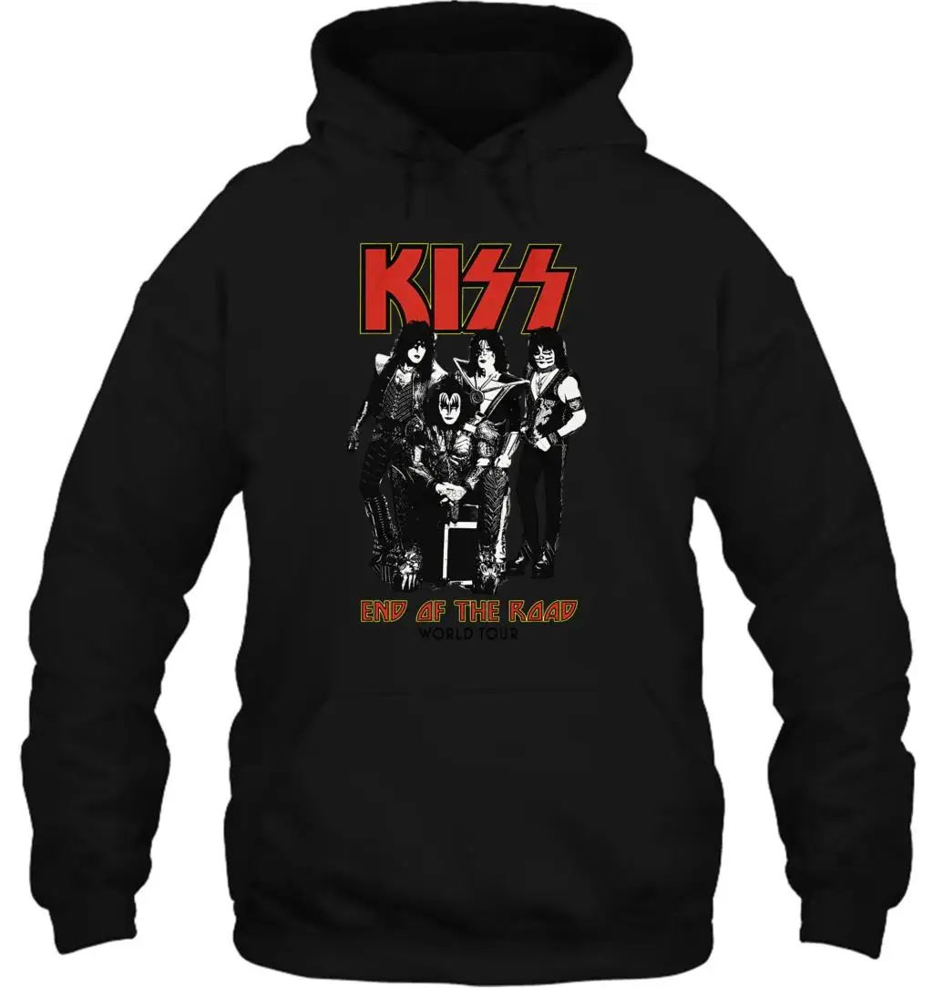 Для мужчин толстовки рок-группы "Kiss" рок-н-End of The Road World Tour белый Размеры S 3XL Для женщин в уличном стиле