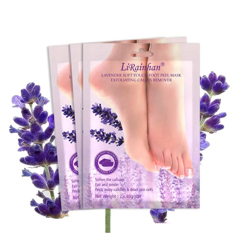 Lavender Foot Mask Exfoliating Real Pedicure Remove Dead Skin Heel Socks Peeling Care | Красота и здоровье