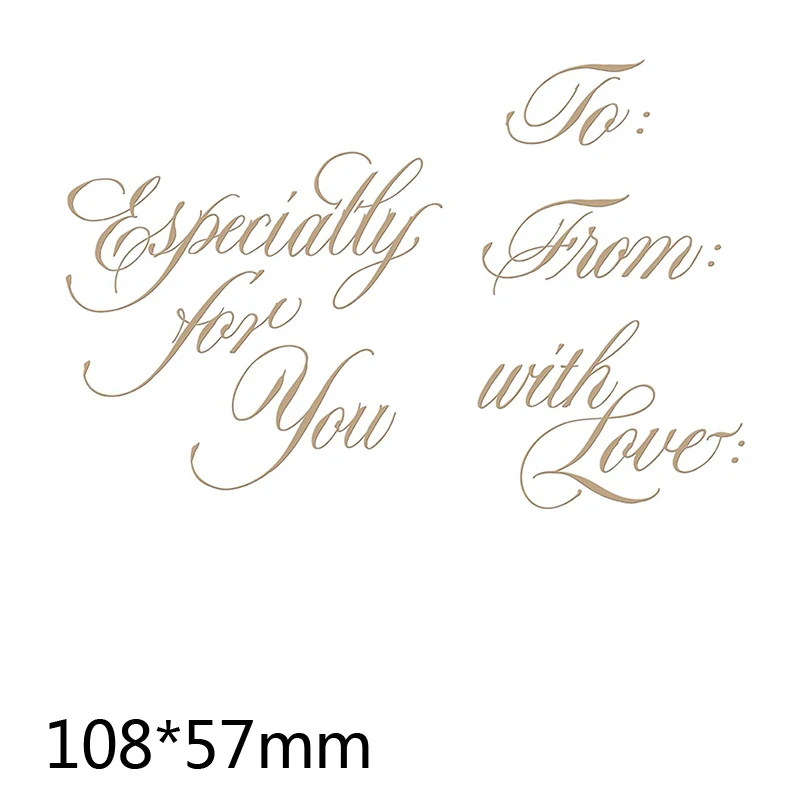 Фольга фраз о букве copperplate проблеск фраза слово для DIY Скрапбукинг тиснение бумажные карты ремесла