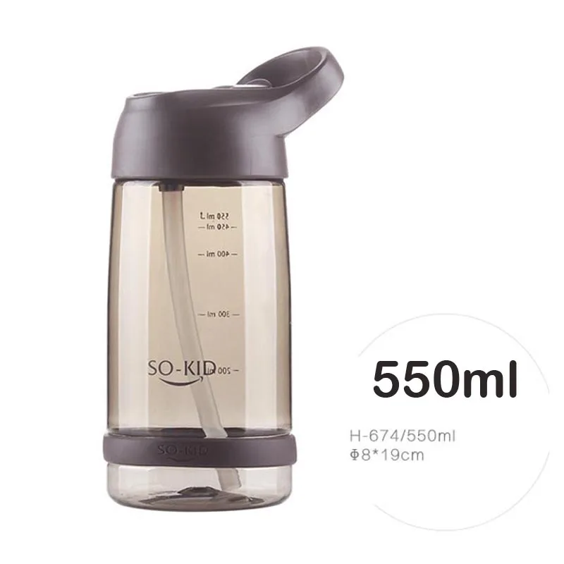 550ml S Coffee 850 мл детская бутылка для питьевой воды с соломенной пластиковой эко BPA бесплатно портативная детская бутылка дорожный чайник для мамы и ребенка - Цвет: 550ml S Coffee