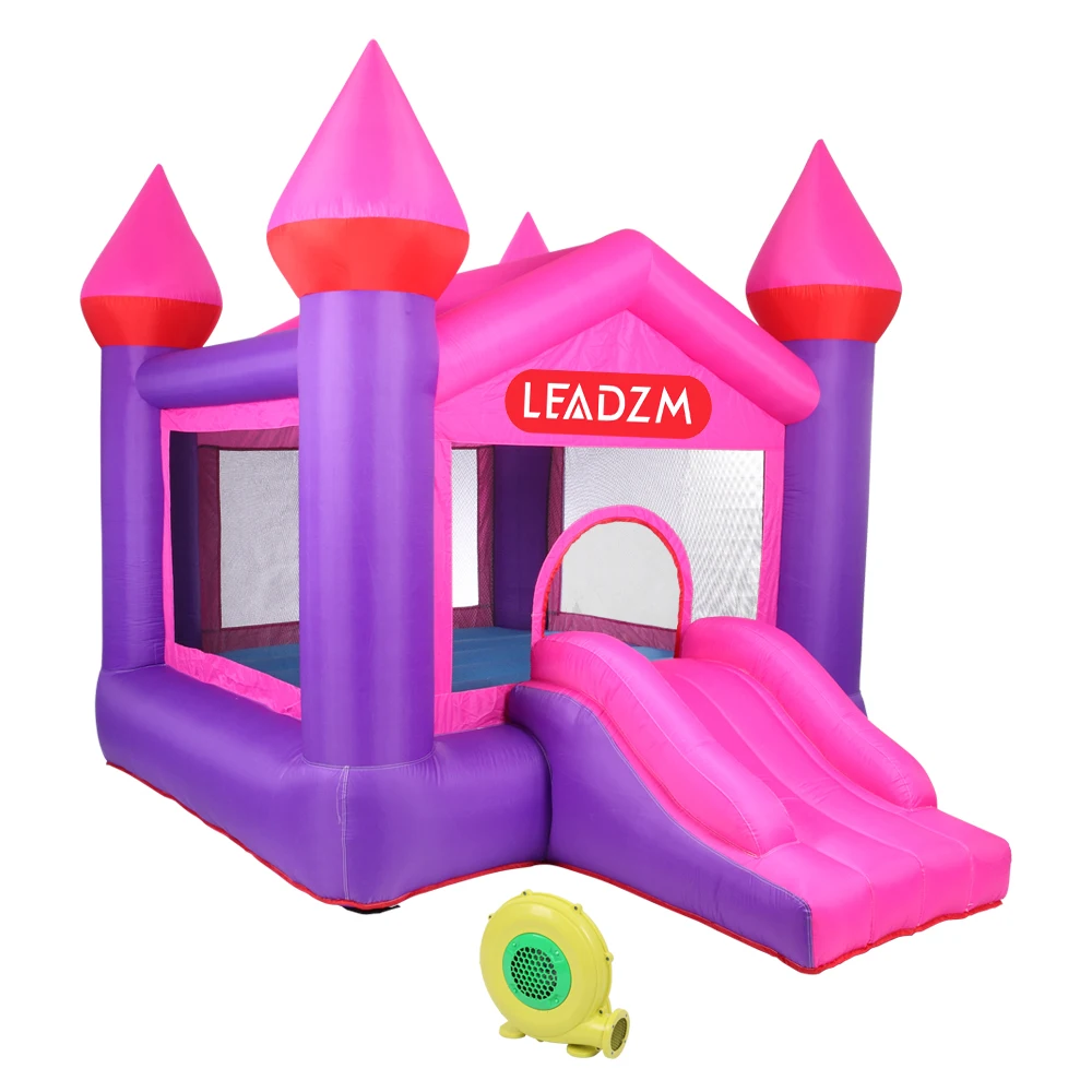 

Inflatable Bounce House Castle 420D Oxford Cloth 840D Surface Torch Style with Blower Ideal Kids Jumping Play Place[US-Stock]