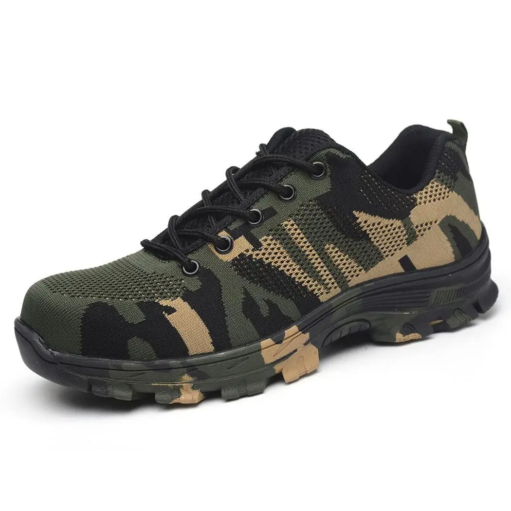 Camouflage Breathable Comfortable Construction Site Non-slip Adhesive shoes Sports, Casual Safety Unisex Shoes