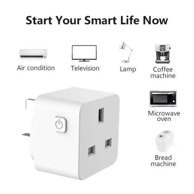 Amazon 13A Великобритания синхронизация Wi-Fi умная розетка Wifi розетка Беспроводная умная розетка с голосовым управлением от Google Home Alexa