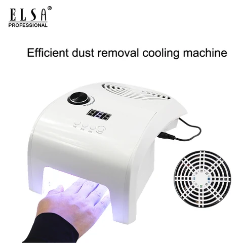 Conduziu a Lâmpada do Unha com Unha Aspirador de pó Coletor de Poeira do Unha 2 em 1 Unha Polonês Secador 80 w Manicure Ferramenta uv Gel