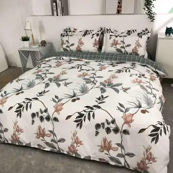

2020 Green Plant Flower Printed 4pcs Bed Cover Set Green Plant Flower Printed 4pcs Bed Cover Set Cartoon Duvet Cover Bed Sheets
