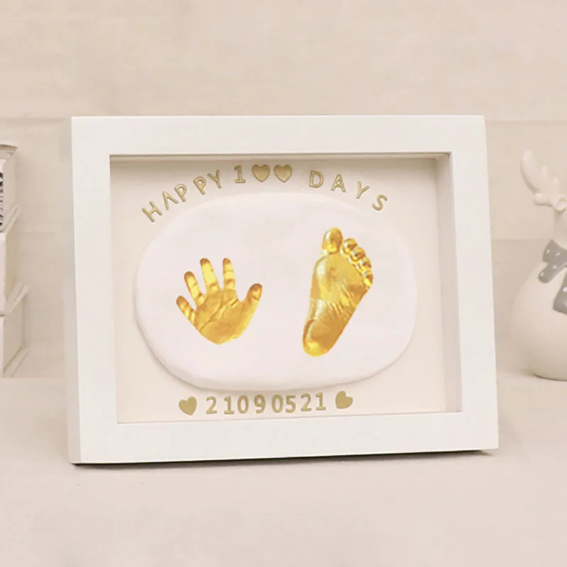 Baby Hand Foot Mold Print Photo Frame DIY 3D Plaster Casting Kit