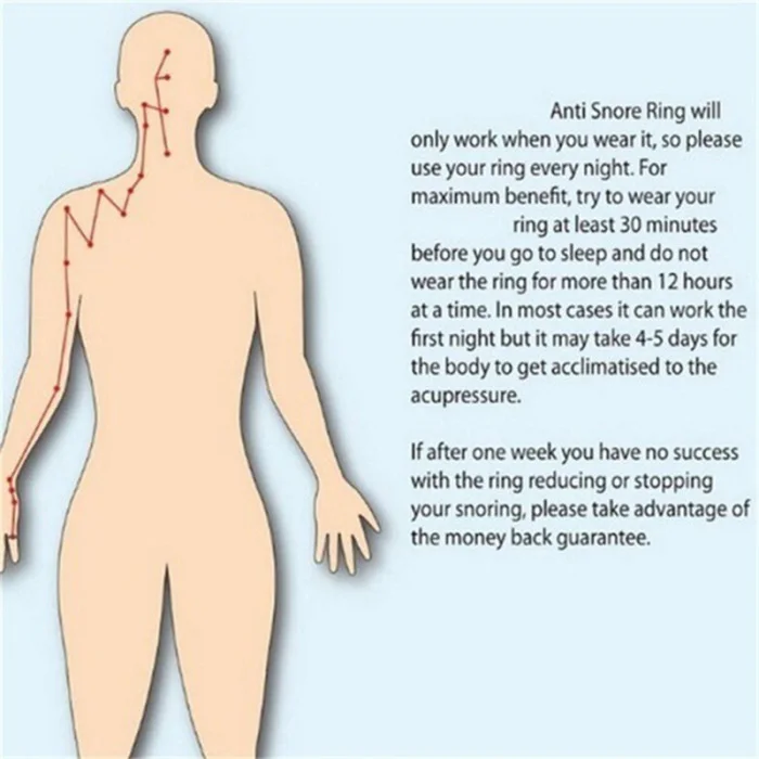 Акупрессур против храпа кольцо лечение Рефлексология Анти Храп апноэ спящее устройство RJ99