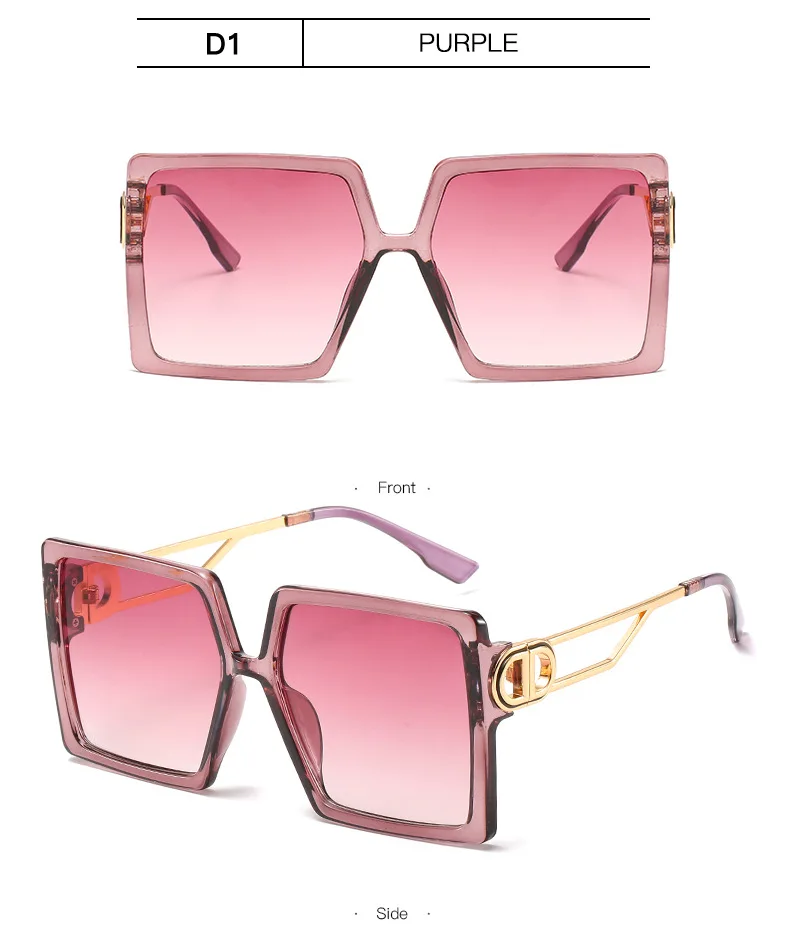 Luxury Brand Square Sunglasses Women Designer Vintage Sun Glasses For Women 2021 Trend Shades Cool Eyewear Female Gradient UV400 (14)